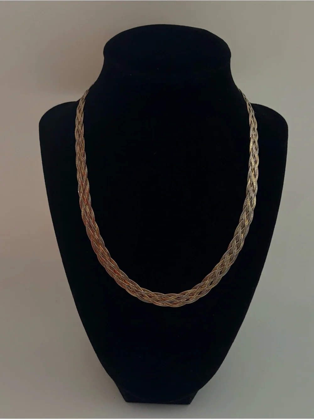 Elegant Italian Gold-Tone Sterling Silver Herringbone Necklace - Women's Jewelry